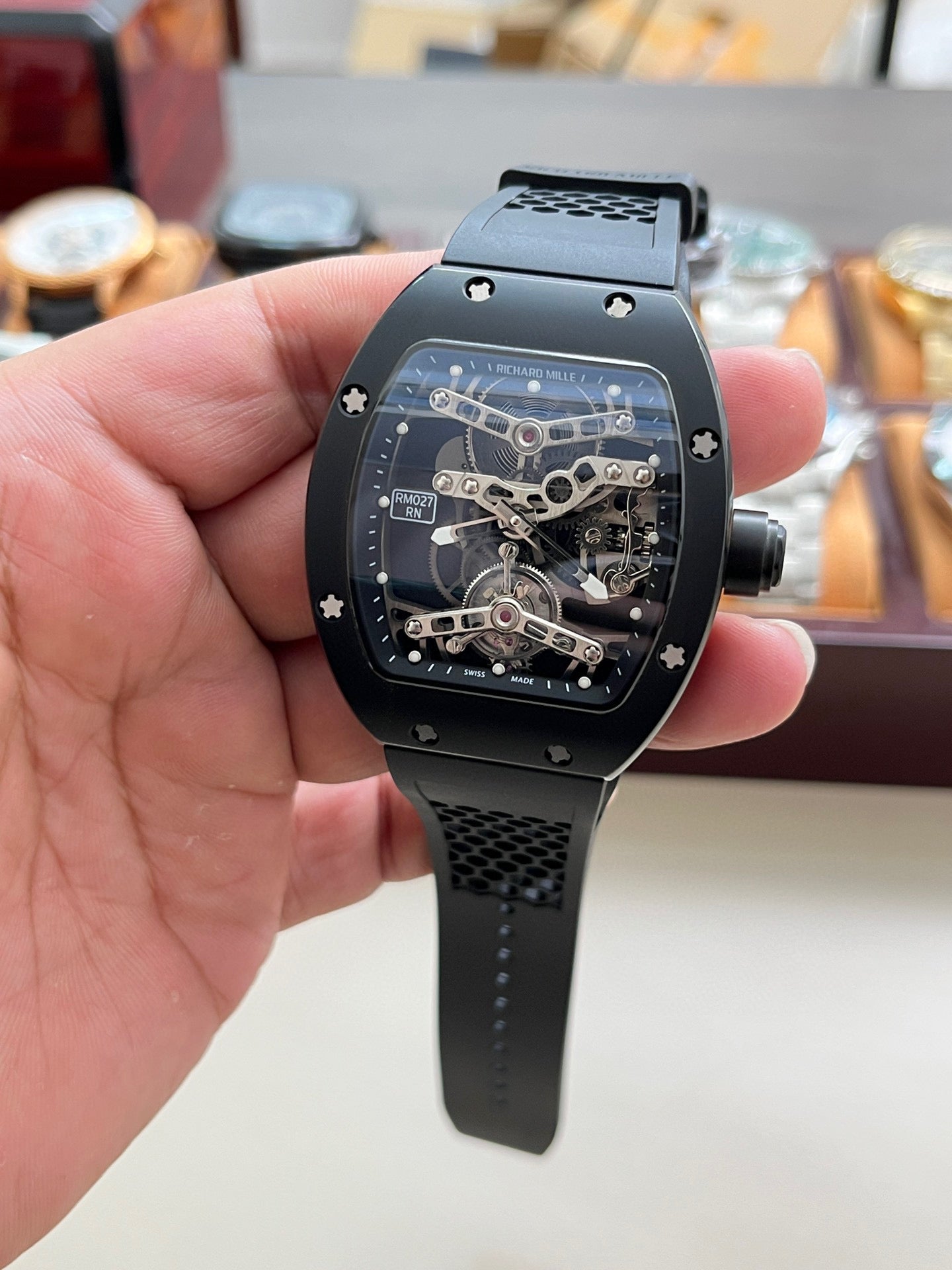 The Richard Mille RM 027 is a series of ultra-lightweight tourbillon watches