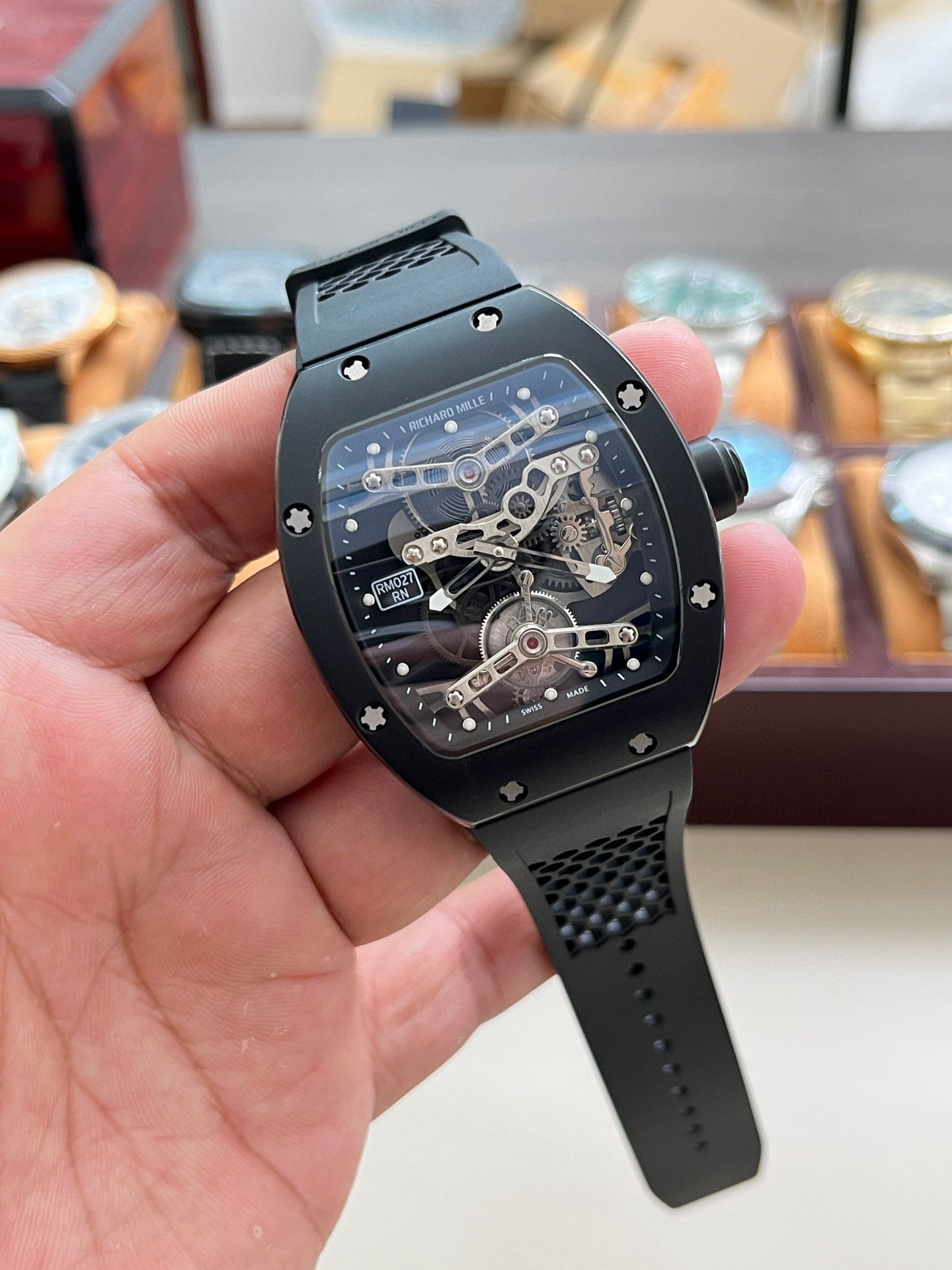 The Richard Mille RM 027 is a series of ultra-lightweight tourbillon watches
