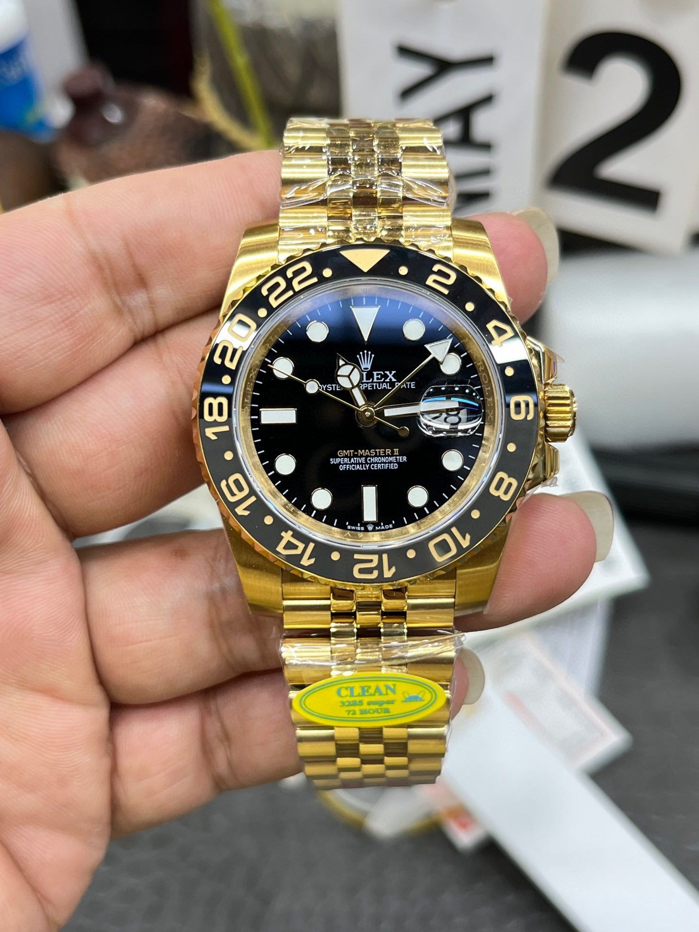 Rolex GMT-Master II 18K Yellow Gold (M126718GRNR-0001)