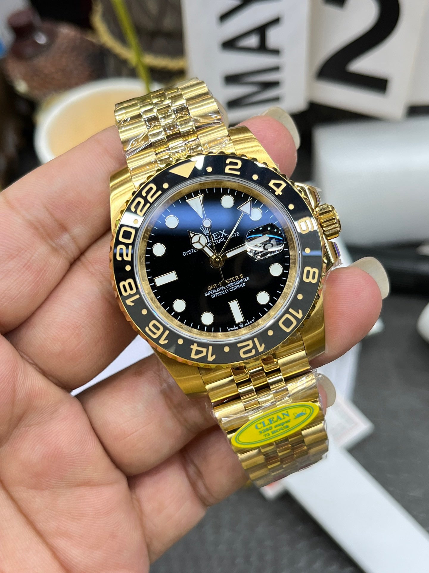 Rolex GMT-Master II 18K Yellow Gold (M126718GRNR-0001)