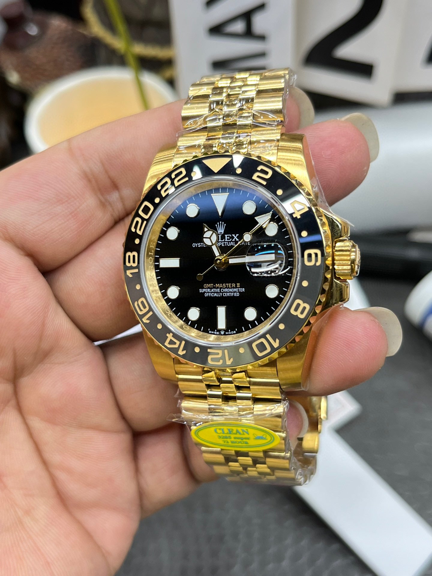 Rolex GMT-Master II 18K Yellow Gold (M126718GRNR-0001)