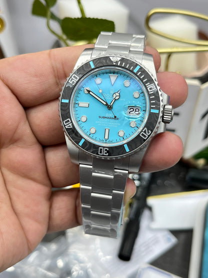 Rolex Submariner Custom Carbon Case with Tiffany Blue Dial
