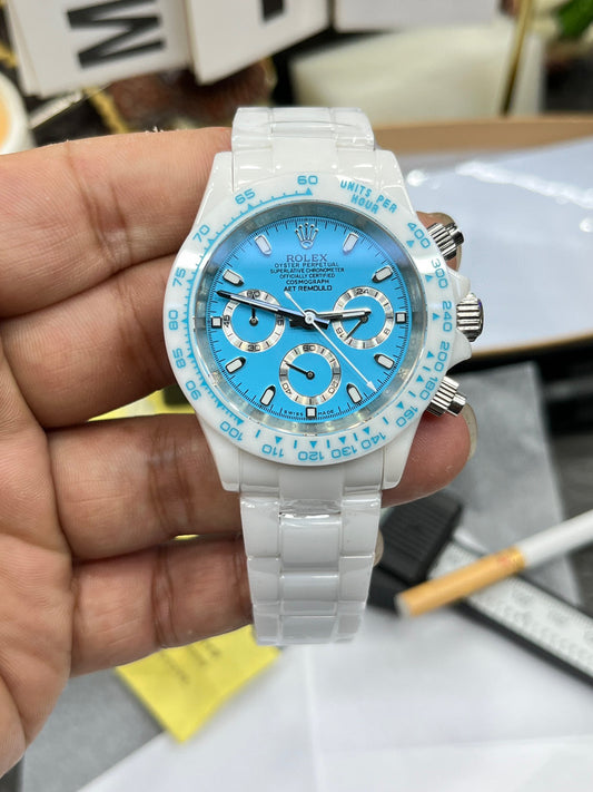 Rolex Daytona Custom White Ceramic with Tiffany Blue Dial