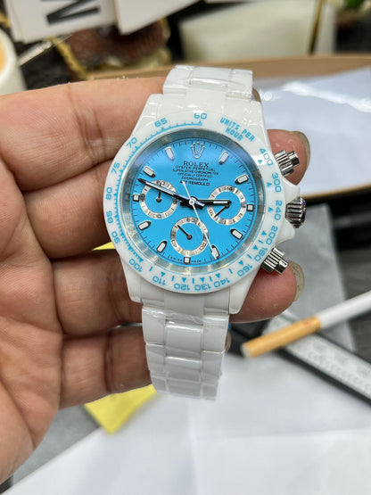 Rolex Daytona Custom White Ceramic with Tiffany Blue Dial