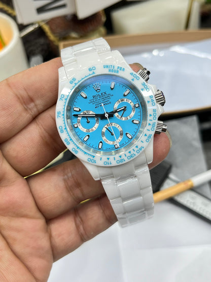 Rolex Daytona Custom White Ceramic with Tiffany Blue Dial