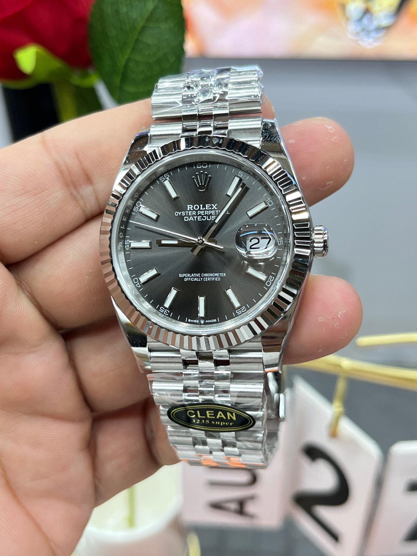 Rolex Datejust 41 M126334-0014 с серым циферблатом