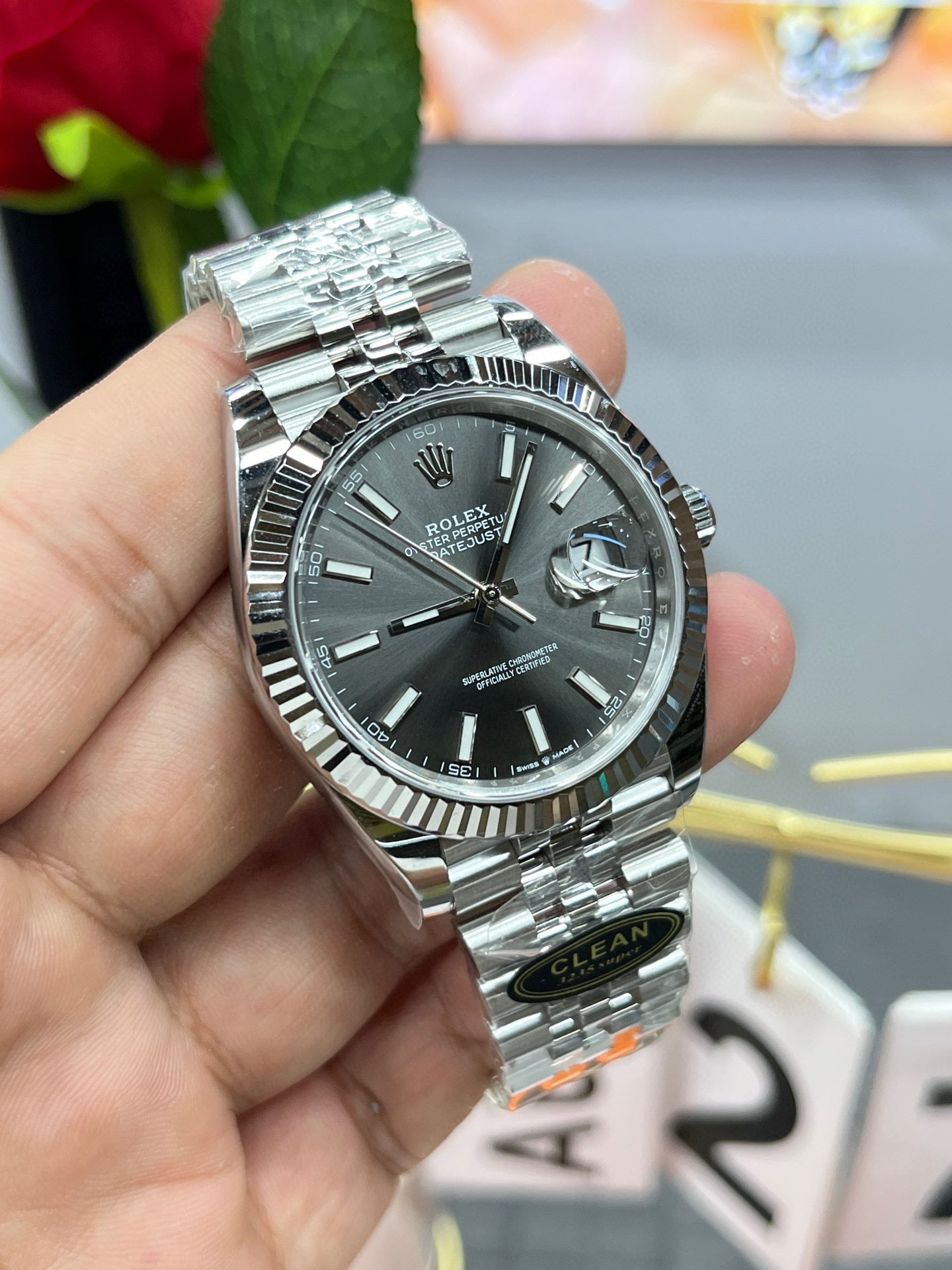 Rolex Datejust 41 M126334-0014 с серым циферблатом