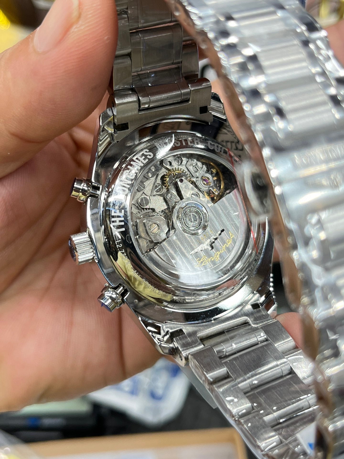 Longines Master Collection Chronograph Moonphase (белый циферблат, «8 стрелок»)