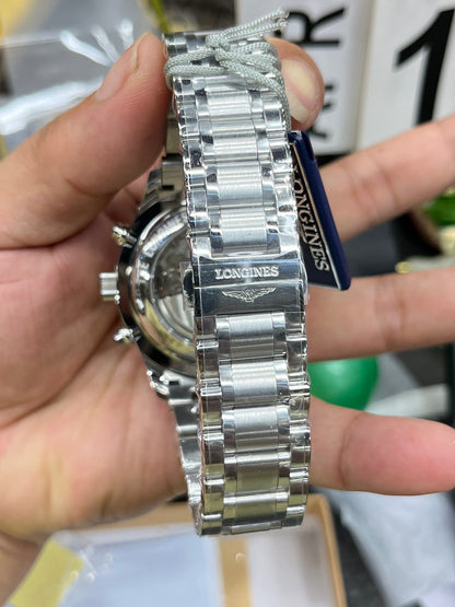 Longines Master Collection Chronograph Moonphase (белый циферблат, «8 стрелок»)