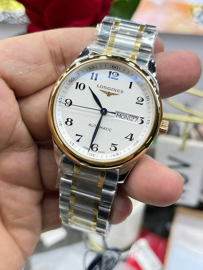 Longines Master Collection L2.755.5.78.7 (двухцветный «Master» с двойным календарём)