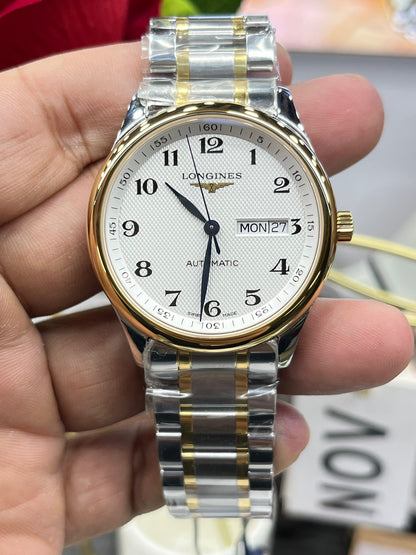 Longines Master Collection L2.755.5.78.7 (двухцветный «Master» с двойным календарём)