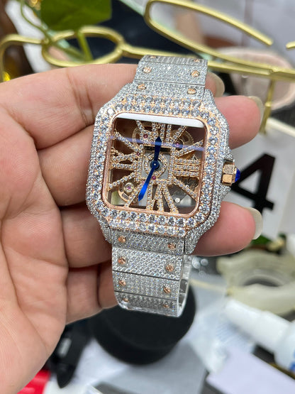 Cartier Santos Full Diamond Custom WHAS0042