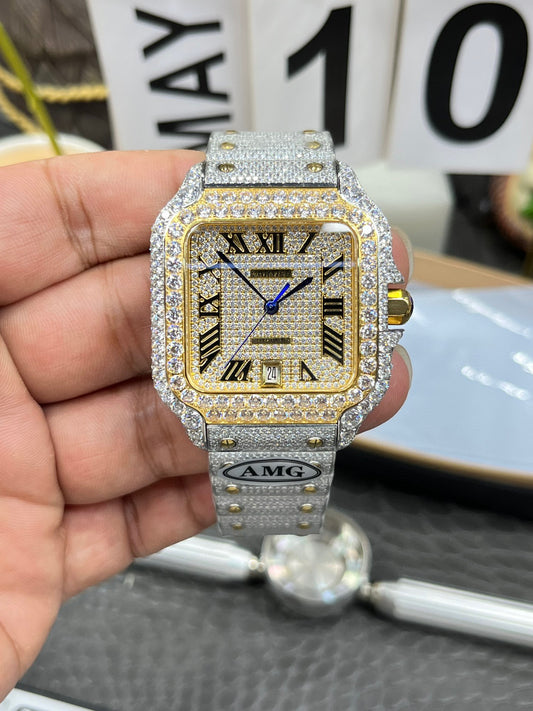Cartier Santos Full Diamond Custom