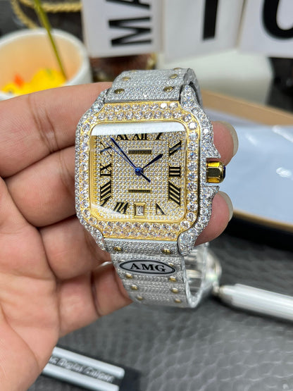 Cartier Santos Full Diamond Custom