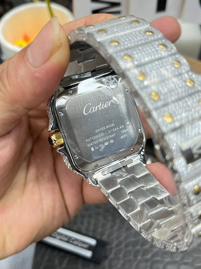 Cartier Santos Full Diamond Custom
