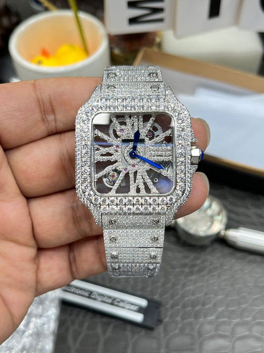 Cartier Santos Full Diamond Custom