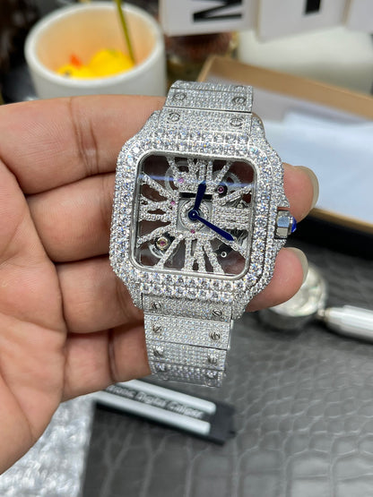 Cartier Santos Full Diamond Custom