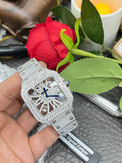 Cartier Santos Full Diamond Custom