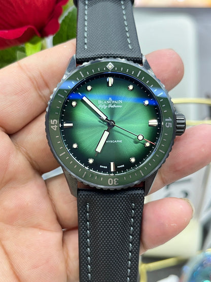 Blancpain Fifty Fathoms Bathyscaphe “Aurora Green” 5000-0153-B52A