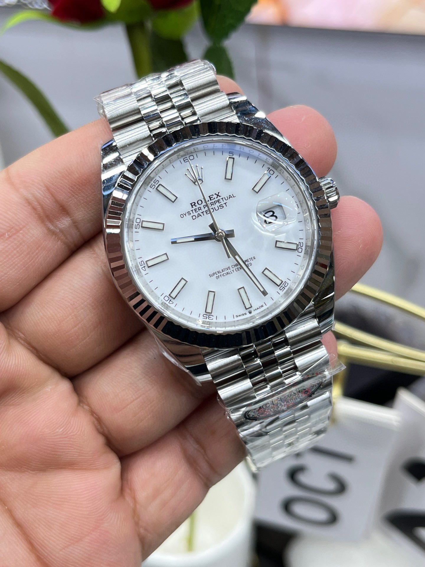 Rolex Datejust 41 (Белый циферблат) M126334-0010