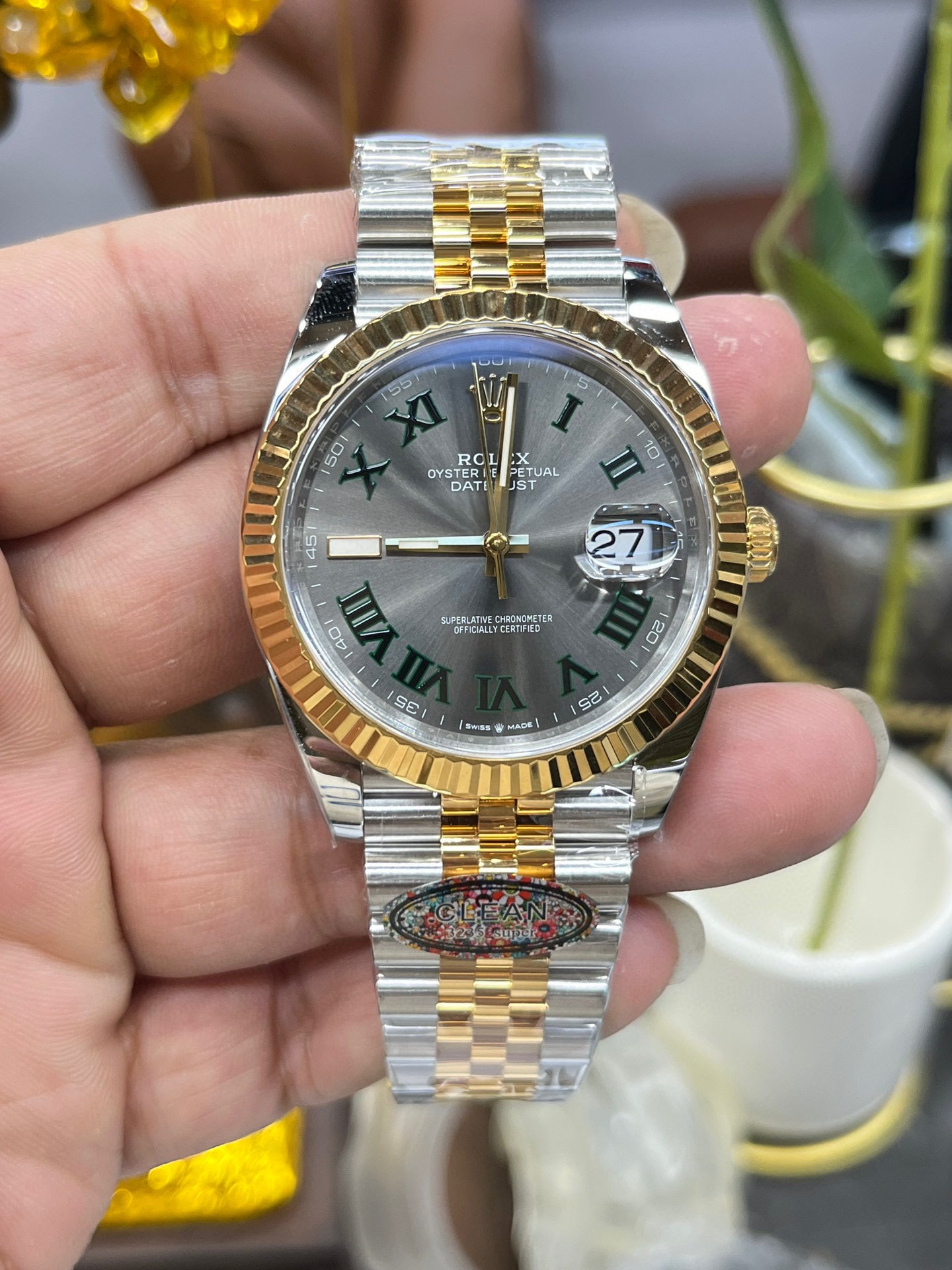 Rolex Datejust 41 (Rolesor золото/сталь, “Green Roman”) M126333-0020