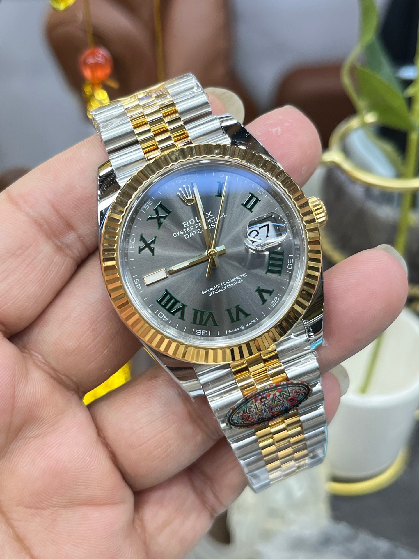Rolex Datejust 41 (Rolesor золото/сталь, “Green Roman”) M126333-0020