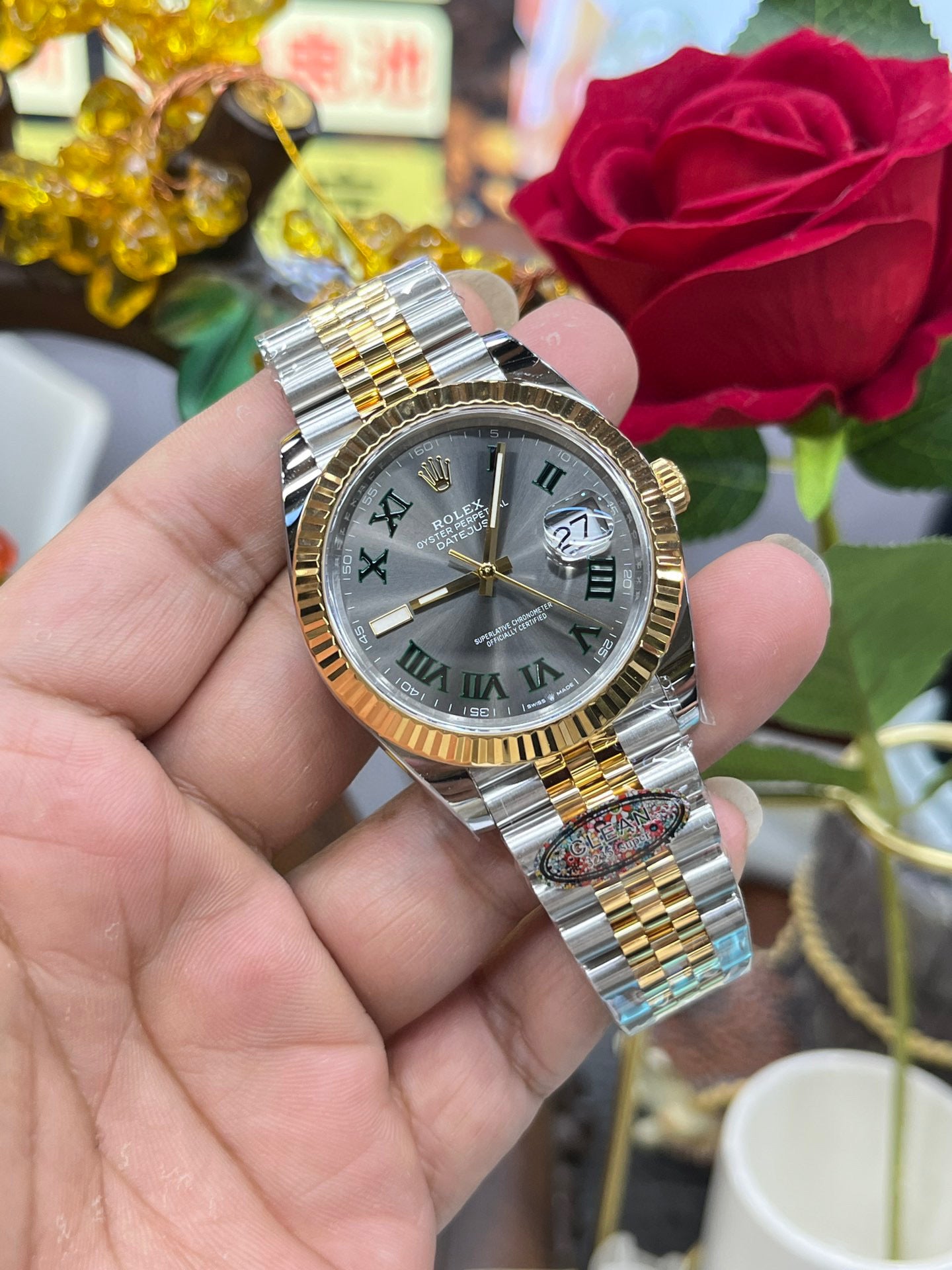 Rolex Datejust 41 (Rolesor золото/сталь, “Green Roman”) M126333-0020