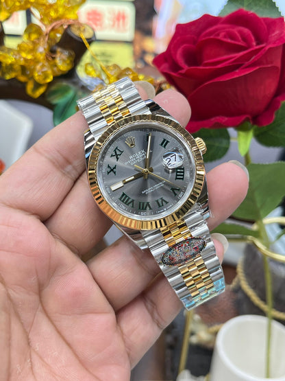 Rolex Datejust 41 (Rolesor золото/сталь, “Green Roman”) M126333-0020
