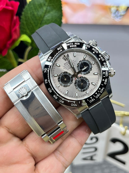 Rolex Daytona с серым резиновым ремешком）116519LN-0024