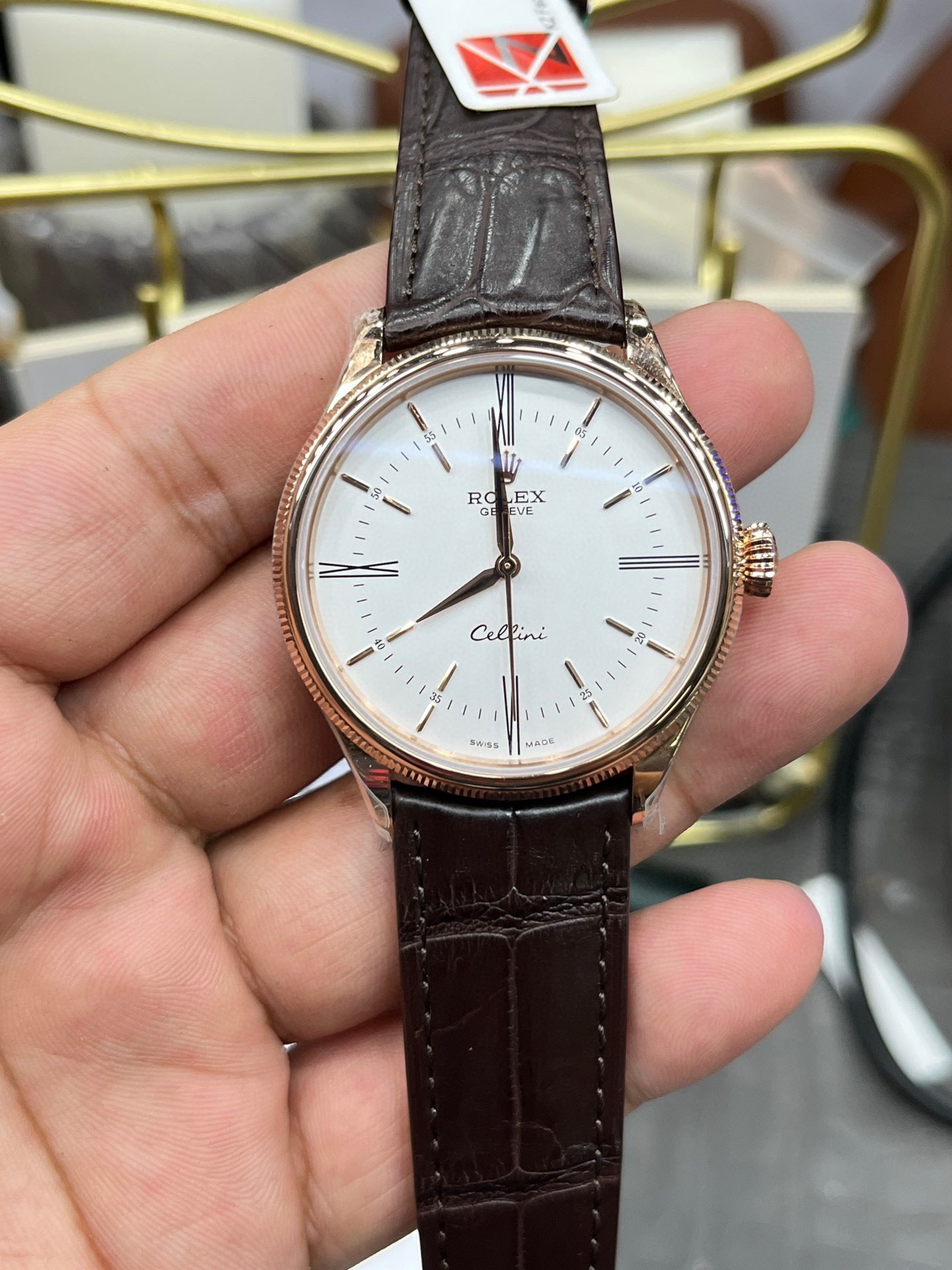 Rolex Cellini Time 50509 (белый циферблат)