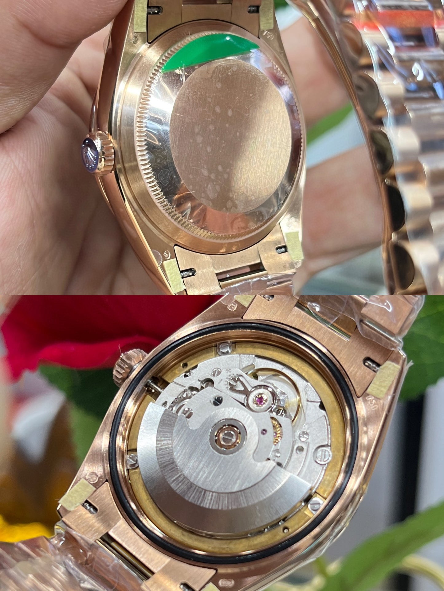 Rolex Day-Date 36 Diamond Bezel Aventurine Dial (Rolex Day-Date «Президентские часы» с бриллиантовым безелем и авантюриновым циферблатом)