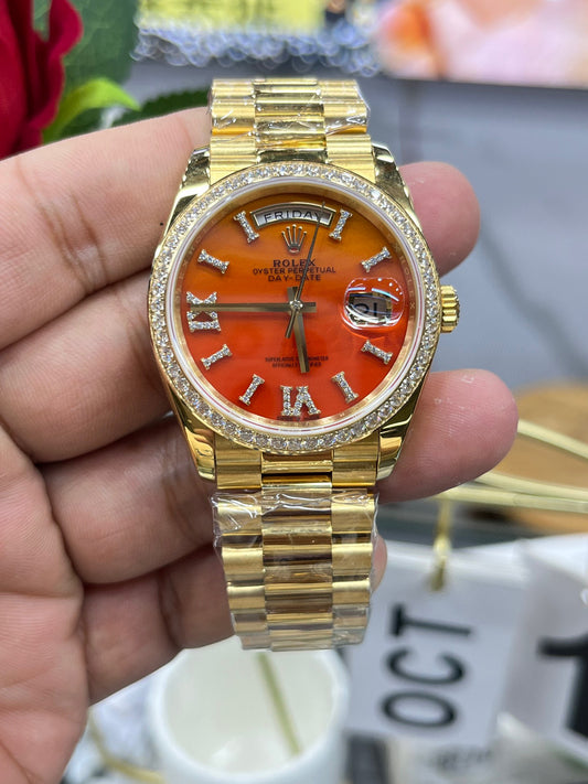 Rolex Day-Date 36 128398TBR-0018 Carnelian Dial (Rolex Day-Date 36 с циферблатом из сердолика)