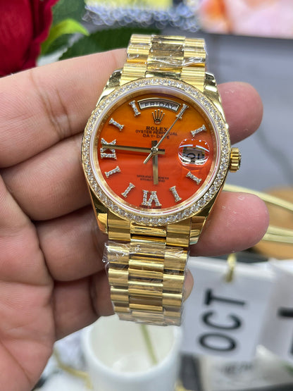 Rolex Day-Date 36 128398TBR-0018 Carnelian Dial (Rolex Day-Date 36 с циферблатом из сердолика)