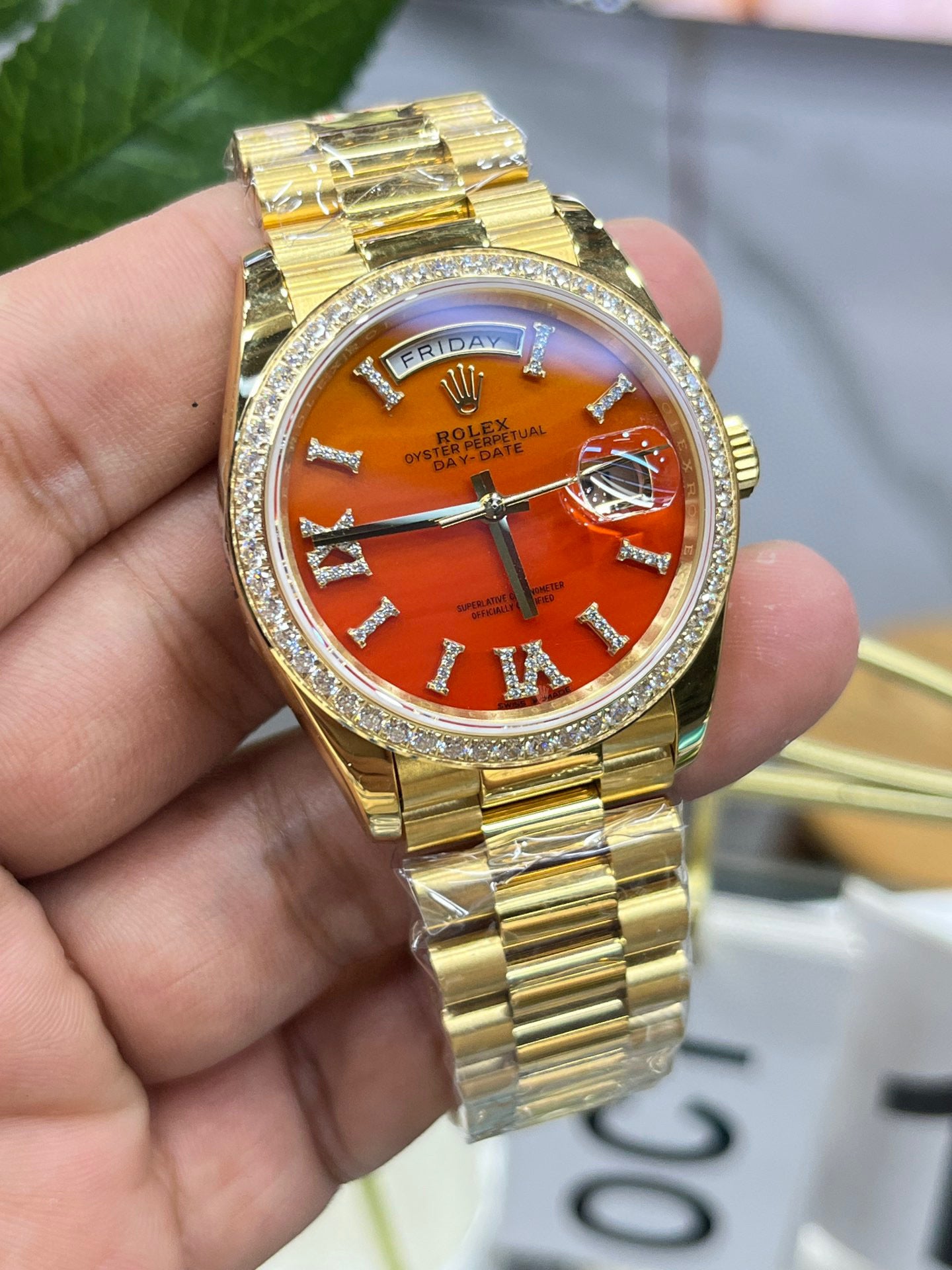 Rolex Day-Date 36 128398TBR-0018 Carnelian Dial (Rolex Day-Date 36 с циферблатом из сердолика)