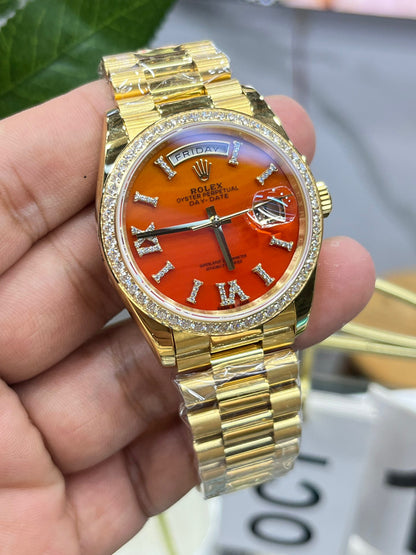 Rolex Day-Date 36 128398TBR-0018 Carnelian Dial (Rolex Day-Date 36 с циферблатом из сердолика)