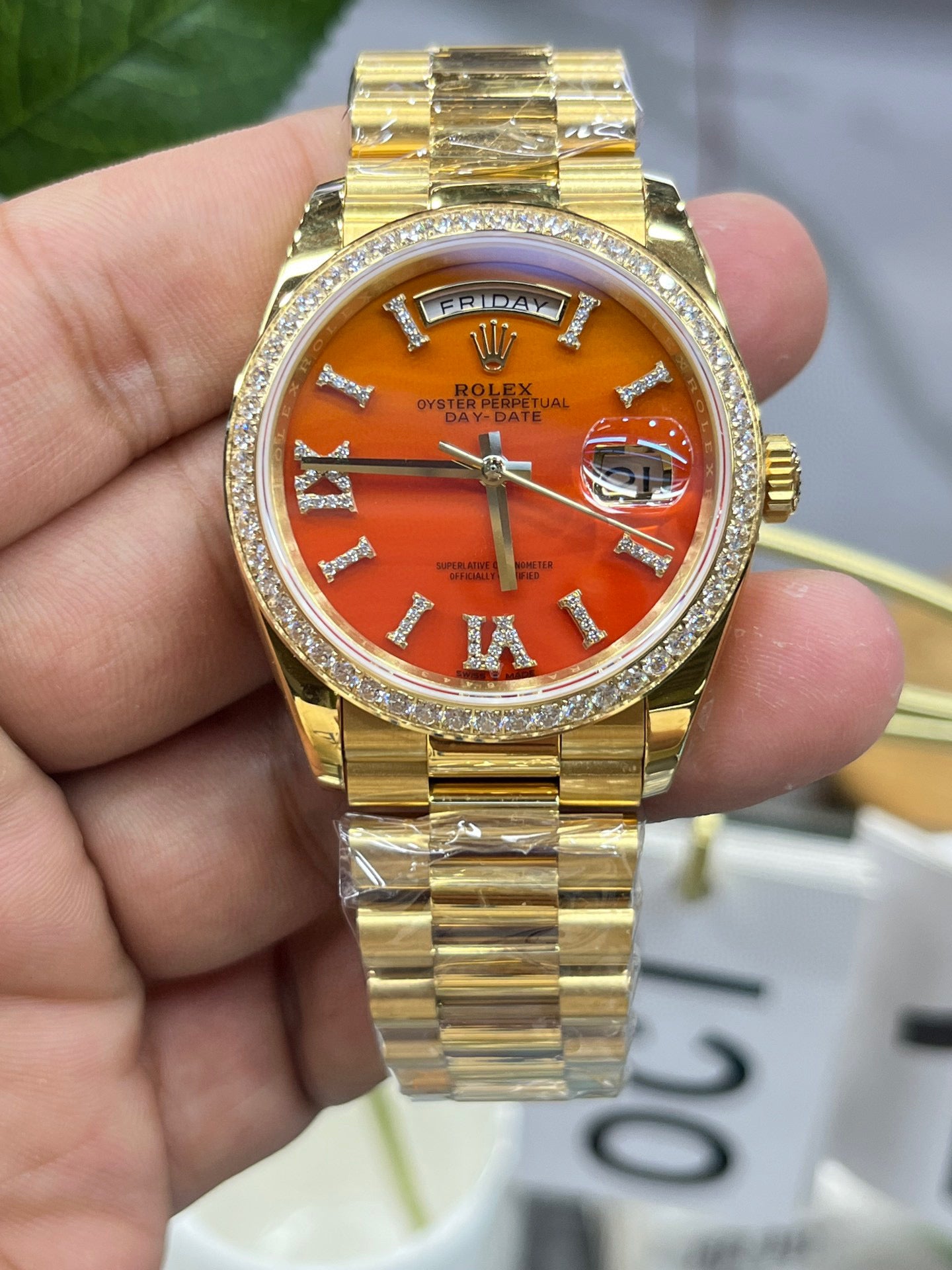 Rolex Day-Date 36 128398TBR-0018 Carnelian Dial (Rolex Day-Date 36 с циферблатом из сердолика)