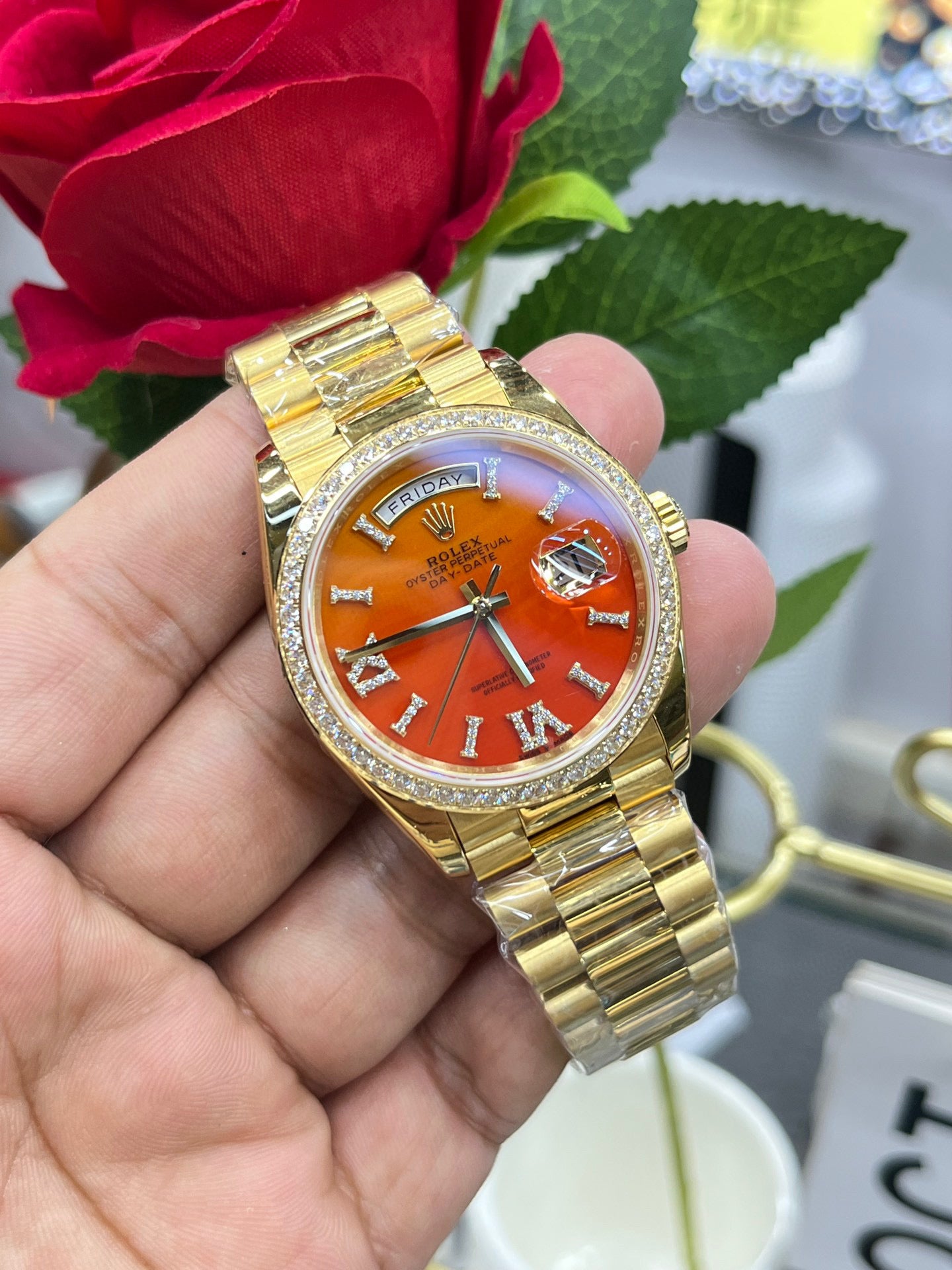 Rolex Day-Date 36 128398TBR-0018 Carnelian Dial (Rolex Day-Date 36 с циферблатом из сердолика)