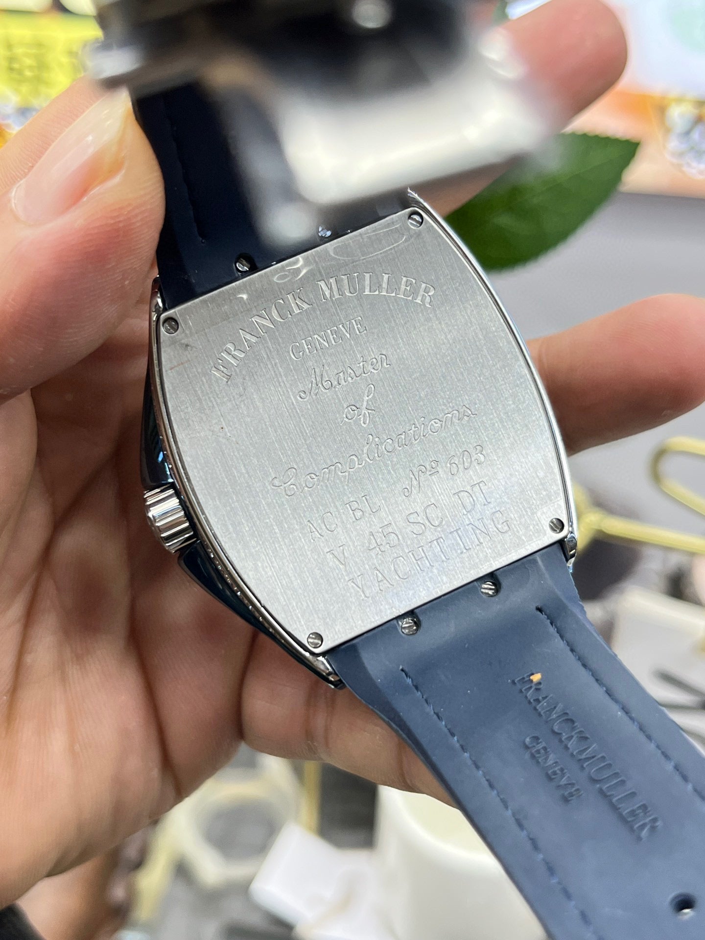 Franck Muller Vanguard V45 Yachting Diamond Bezel Blue Dial (Franck Muller Vanguard V45 Yachting с бриллиантовым безелем, синий циферблат)