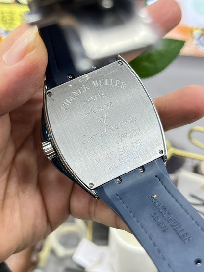 Franck Muller Vanguard V45 Yachting Diamond Bezel Blue Dial (Franck Muller Vanguard V45 Yachting с бриллиантовым безелем, синий циферблат)