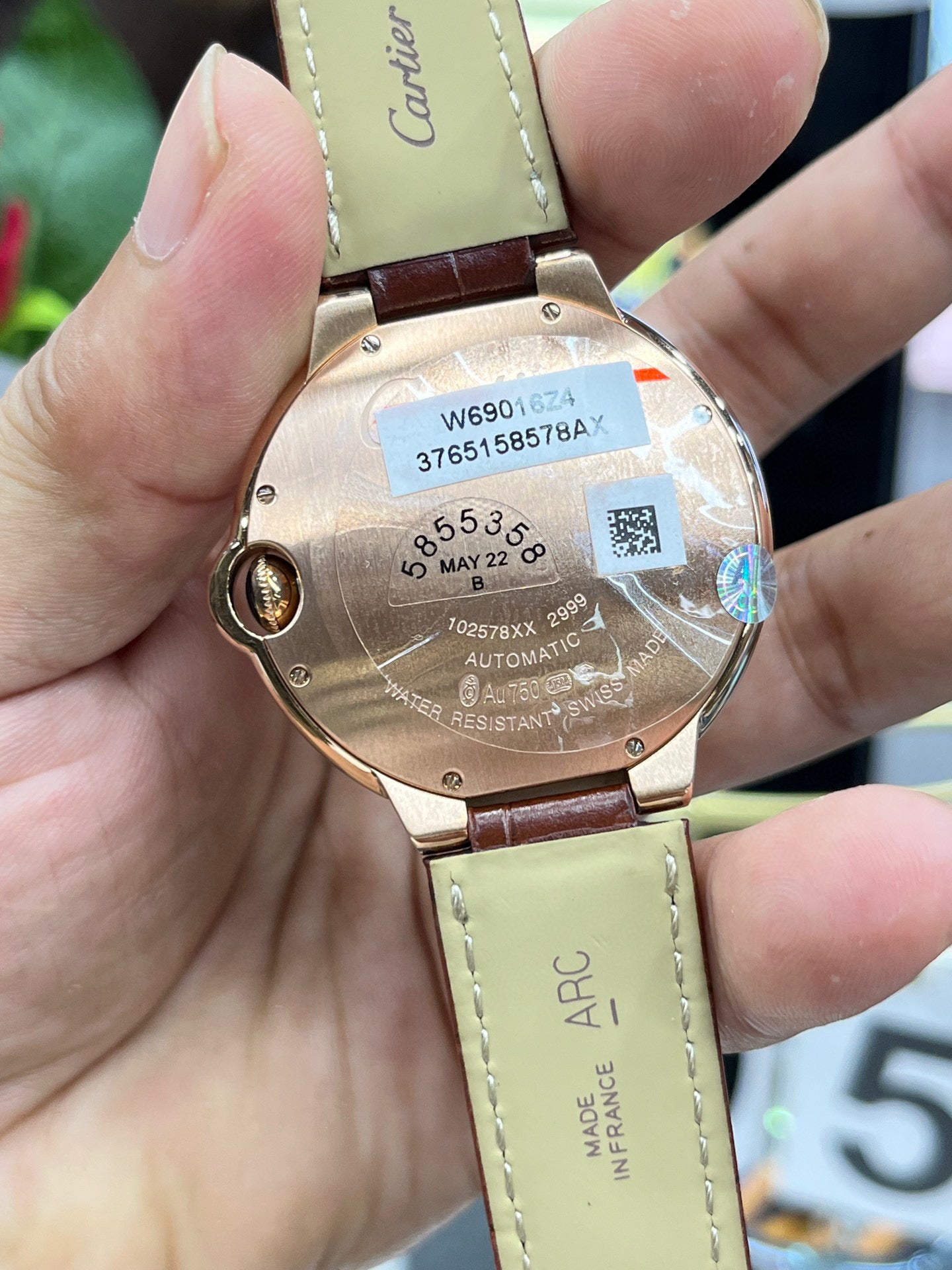 Cartier Ballon Bleu de Cartier WGBB0039 (Cartier Ballon Bleu de Cartier 42 мм, розовое золото, синий циферблат)