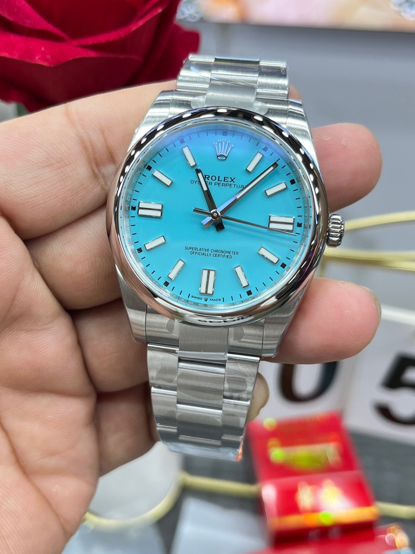 Rolex Oyster Perpetual 41 Tiffany Dial (Rolex Oyster Perpetual “Tiffany Blue”)