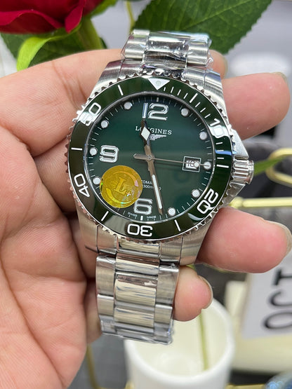 Longines Conquest L3.781.4.06.6 (Longines Conquest зелёный циферблат)