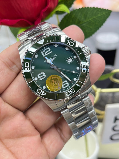 Longines Conquest L3.781.4.06.6 (Longines Conquest зелёный циферблат)