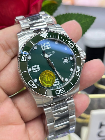 Longines Conquest L3.781.4.06.6 (Longines Conquest зелёный циферблат)