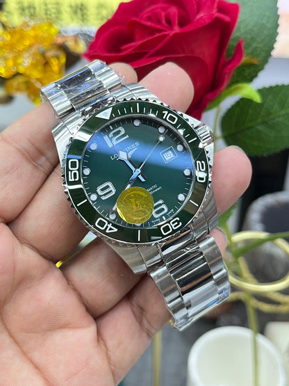 Longines Conquest L3.781.4.06.6 (Longines Conquest зелёный циферблат)