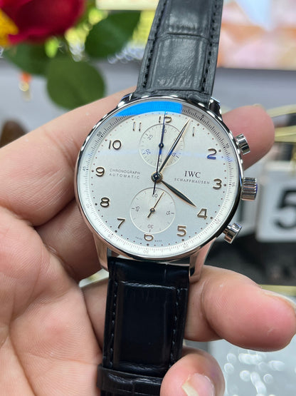 IWC Portugieser Chronograph IW371604 (IWC Portugieser Chronograph «золотые стрелки»)