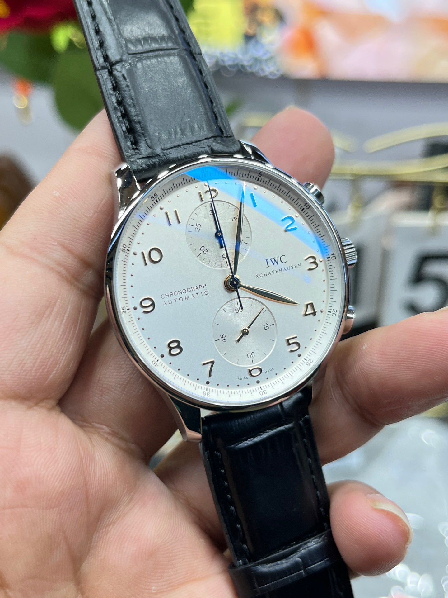 IWC Portugieser Chronograph IW371604 (IWC Portugieser Chronograph «золотые стрелки»)