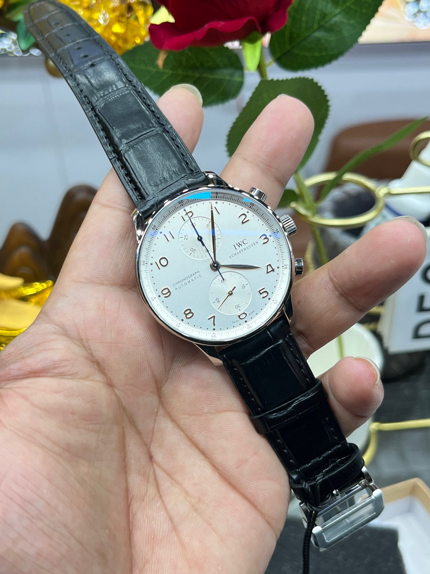 IWC Portugieser Chronograph IW371604 (IWC Portugieser Chronograph «золотые стрелки»)