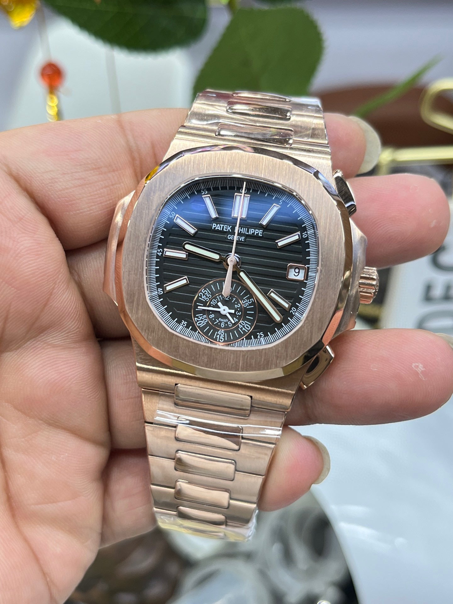 Patek Philippe Nautilus 5980/1R-001 (Patek Philippe Nautilus хронограф, розовое золото)