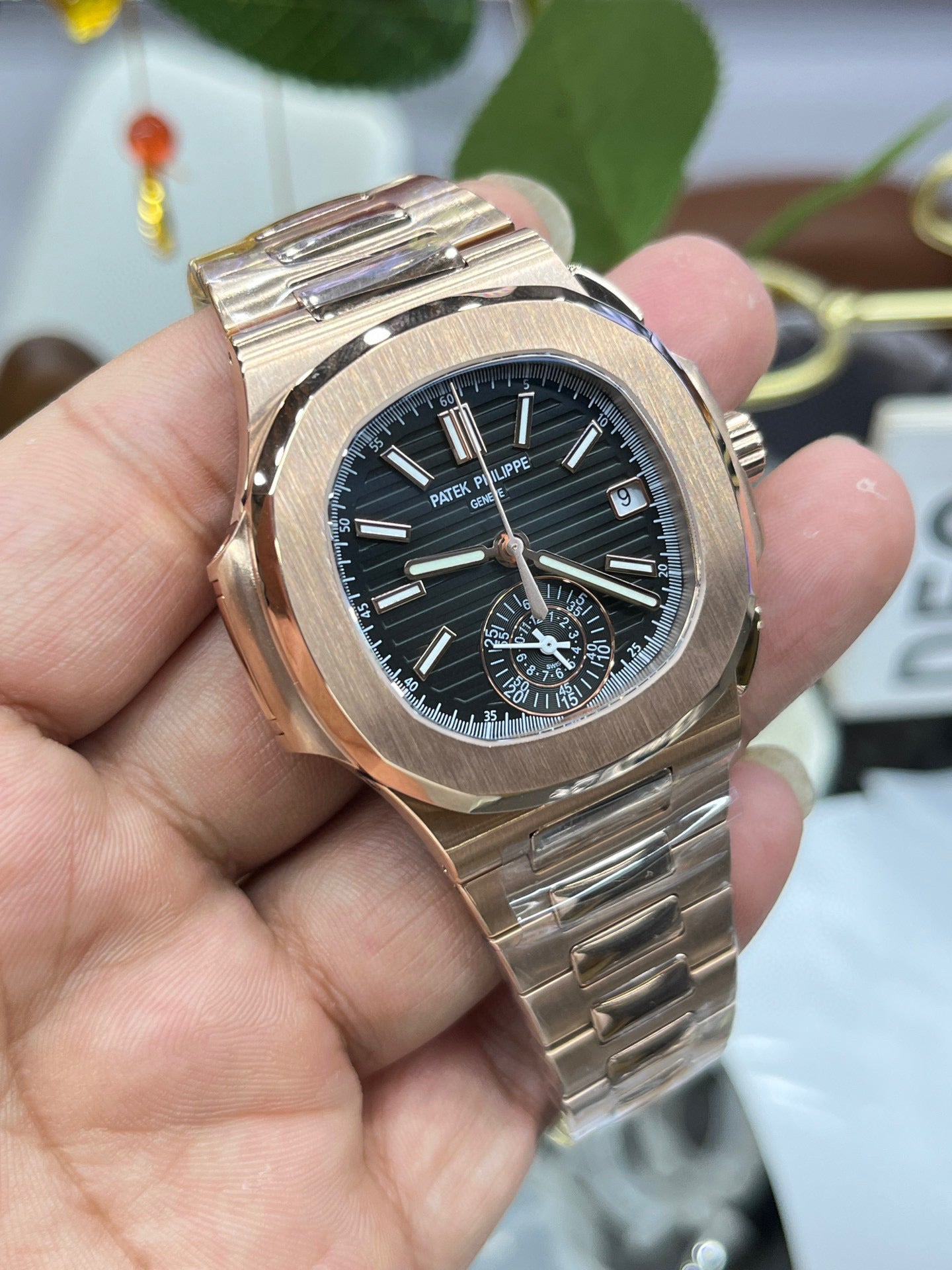 Patek Philippe Nautilus 5980/1R-001 (Patek Philippe Nautilus хронограф, розовое золото)